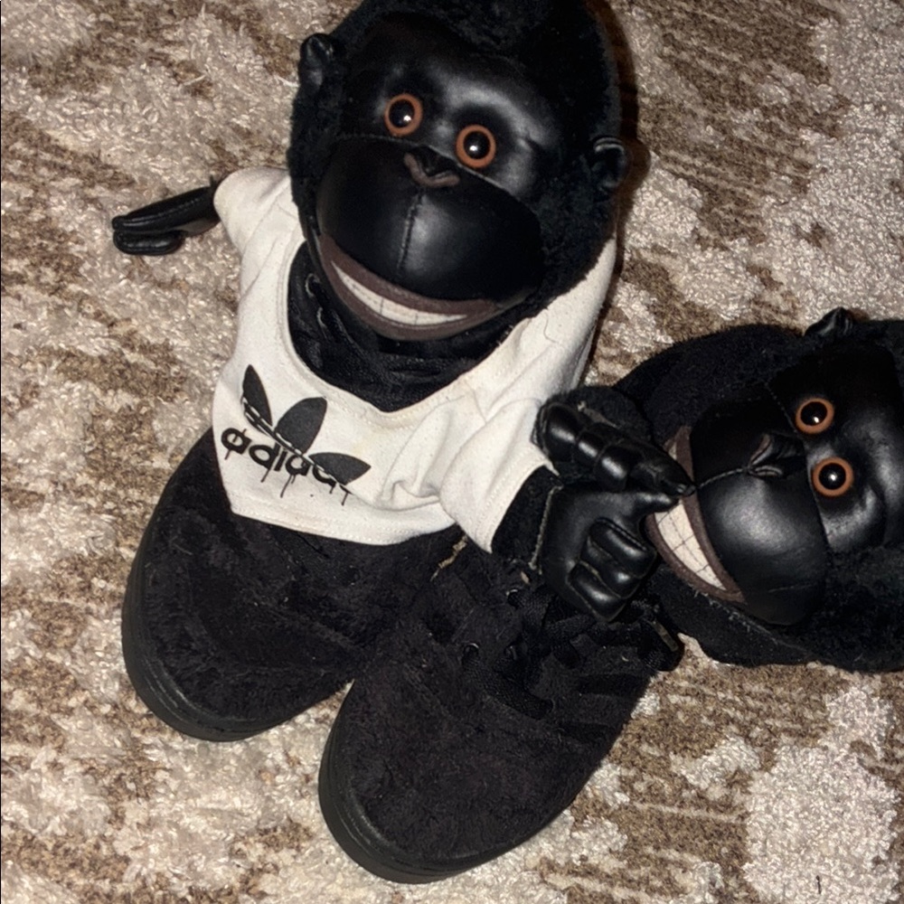 Adidas Black and White Gorilla Sneakers
